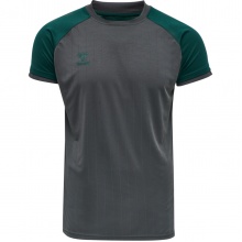 hummel Sport-Tshirt hmlACTION asphaltgrau/pinegrün Herren